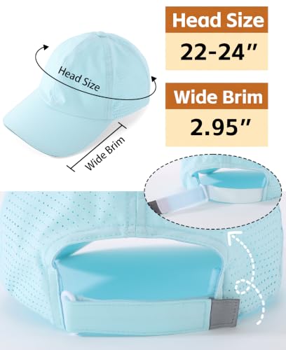 Image of Home Prefer Reflective Water Repellent Quick Dry Airy UPF50+ Sun Hat for Men Women Outdoor Sports Baseball Caps Unisex