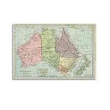 OKNGB Poster, Vintage-Karte, Australien, historische Karte, 