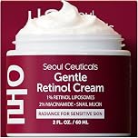 SeoulCeuticals Retinol Night Cream Face Moisturiser - Korean Skincare to Reduce Wrinkles, Dark Circles, and Age Spots, Anti-Ageing Face Cream for Day or Night with 1% Retinoid, 2% Niacinamide - 2oz