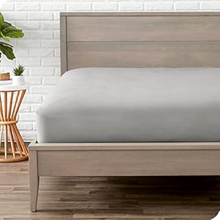 Bare Home Fitted Bottom Sheet Single - Premium 1800 Ultra-Soft Microfibre - Ultra-Soft Wrinkle Free - Deep Pocket - 35 CM Deep - 15" Deep - Single Fitted Sheet (Single, Grey)