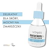 Vitayes b!right 1% Bakuchiol Bio-Retinol Serum – naturalna alternatywa dla retinolu, regeneracja komórek, regeneracja skóry, przeciwstarzeniowa i delikatna pielęgnacja, do odnowionej i promiennej