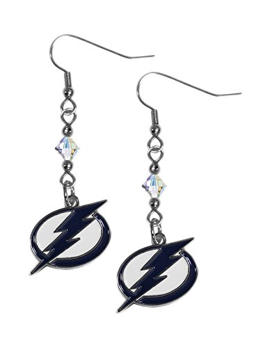 NHL Siskiyou Sports Womens Tampa Bay Lightning Crystal Dangle Earrings One Size Team Color