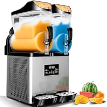 30L Commercial Slushy Machines 2 Tanks Commercial Frozen Drink Machine, Quiet Operation, No Ice Needed, Perfect for Slushie, Margarita, Daiquiri, Coffee Smoothie Tea in Events Parties