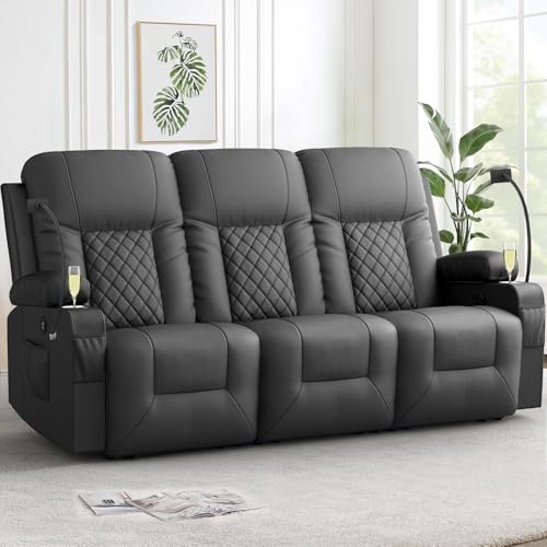 DG PEAFOWL 3 Seater Recliner Sofa, Home Theater Seating with