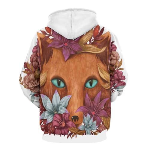 Sweat à Capuche Fleur de Renard - Pull Confortable pour Vos Sorties et Week-ends S