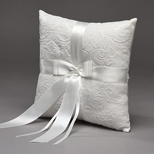 Wedding Ring Pillow, Ivory Ring Bearer Pillow,Ring Bearer Cushion for Wedding Party