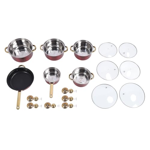 NDNCZDHC 6 Pcs Small Pots and Pans Set, Stainless Steel Cookware Set, Frying Pans, Saucepans, Stock Pot, Kitchen Cooking Cookware - Image 6