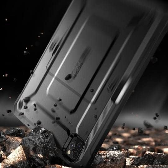 SUPCASE UB Pro Series Case for iPad Pro 11 2020, Support Apple Pencil Charging with Built-in Screen Protector Full-Body Rugged Kickstand Protective Case for iPad Pro 11 inch 2020 Release (Black)