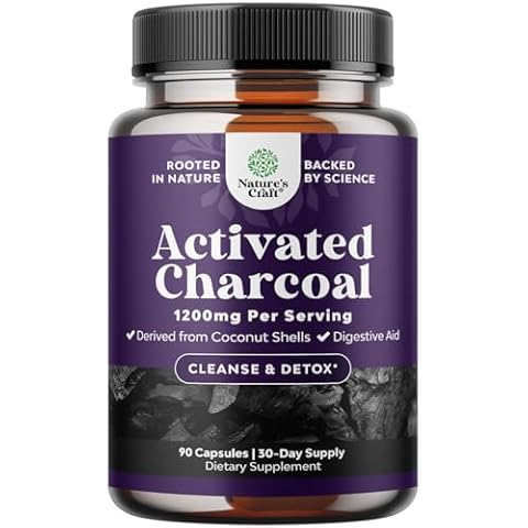 Natures Craft Cleanse and Detox Activated Charcoal Capsules Cover