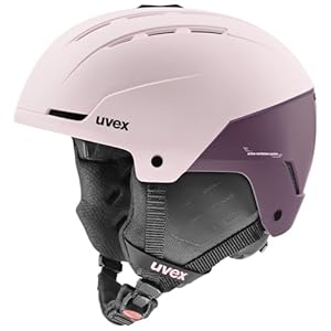 uvex Stance - robuster, effizient belüfteter Skihelm für Damen und Herren mit individueller Größenanpassung - Powder-Plum matt - 51-55 cm