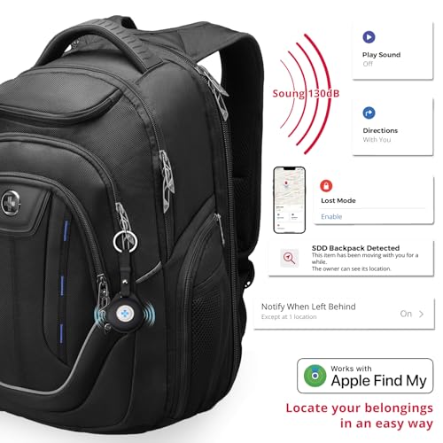 Image of Swissdigital Design TSA Business Laptop Backpack For Men with Apple Find My,Travel Backpack With USB Charging Port,RFID Pockets Presents For Men Fits 15.6 Inch Computer | J16BT9508F-1