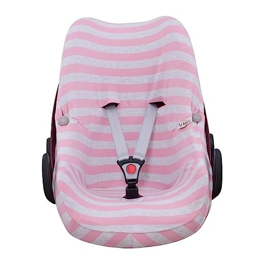 JYOKO KIDS Funda de algodón para silla de coche compatible con Bebé Confort Maxi-Cosi Pebble (Pink Island)