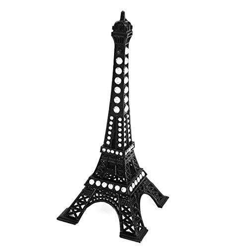 Tour Eiffel noir strass figurine décor bureau modèle miniature 13cm
