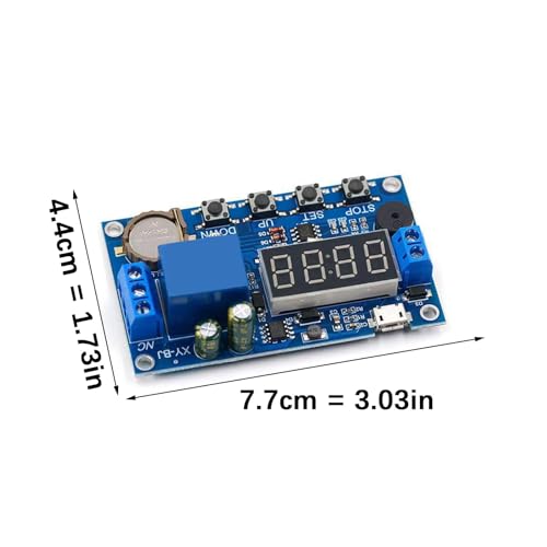 Temporizador de retardo digital para automatización de iluminación y motores de 5-30V 3