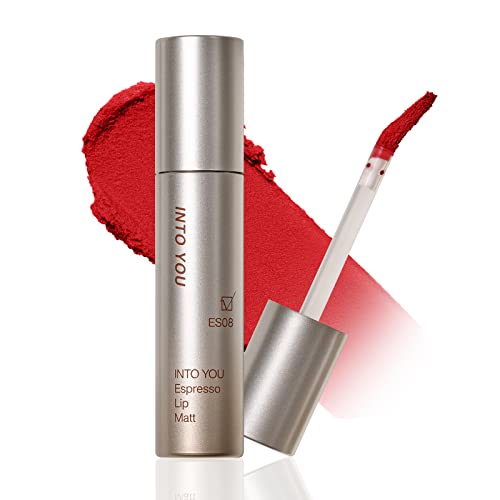Into You Espresso Matte Velvet Lipstick Lip Mud Soft Smooth Lip Cream Lightweight Liquid Lipsticks Mousse Non-Stick Lip Gloss For Lips And Cheeks #TOP5
