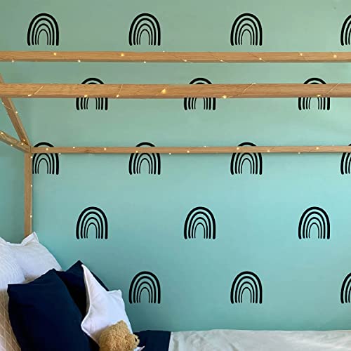 Set de 64 adhesivos de pared arco boho negro miniatura 3