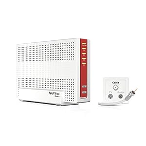 AVM FRITZ!Box 6591 Cable WLAN AC + N Router (DOCSIS-3.1-Kabelmodem, Dual-WLAN Ac+N (MU-MIMO) mit 1733 (5 GHz) + 800 Mbit/S (2,4 GHz), VoIP-Telefonanlage)