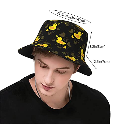 Yellow Duck Polka Dot Bucket Hat For Women Men Unisex Vintage Print Fisherman Cap Packable Casual Fashion Trendy Lightweight Summer Travel Beach Sun Hats For Outdoor Headwear #TOP2