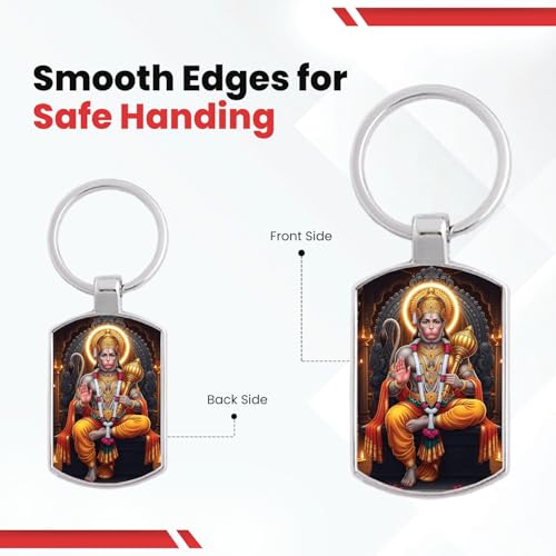 Image of Stylish Metal Keychains with Permanent Glossy Print - Inspirational Quotes & Spiritual Designs - Perfect Key chains for loved ones, Personal Use, Gifts & Return Gifts