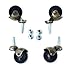 OfficeLogixShop - 4-Pack 2-inch Antique Gold Ball Caster with Wood Stem and Socket - Suitable for Sofa, Table, Chairs and Other Furniture | 1 Year Limited Warranty |