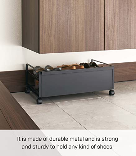 Yamazaki Home Rolling Steel | Shoe Rack, One Size, Black #TOP3