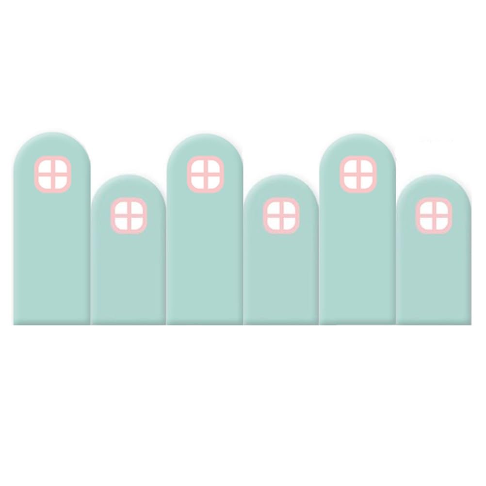 3D Anti-Collision Wall Stickers 6 sztuk antykolizyjne naklejki ścienne PU wyściółka ścienna samoprzylepne panele ścienne 3D poduszka ścienna wyściółka do pokoju dziecięcego miękka naklejka(Green-2)