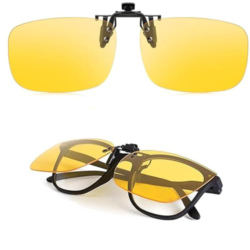 Photo de PVFZXS Lot de 4 lunettes de nuit pour la conduite de nuit, pour homme, femme, polarisées, réduisent efficacement l'éblouissement des phares venant en sens inverse, verre HD (trompette), 1
