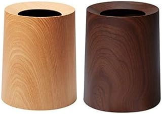 イデアコ ゴミ袋が隠せるゴミ箱 チューブラー オム TUBELOR HOMME 2個セット 炭の脱臭剤付 オークウッドウッド×ローズウッド ごみ箱 ダストボックス