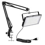 Galaxivortexz LED Work Bench Light with Clamp, Swing Arm Task Lamp for Garage Workshop Craft