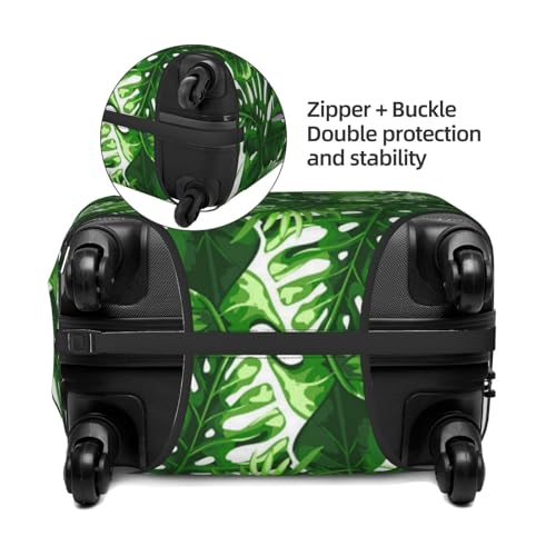 Monstera Deliciosa Banana Palm Print Suitcase Cover Luggage Protector Washable Elastic Fashionable Travel Gear Cover4