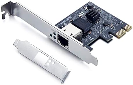 2.5G NIC PCIe Network Adapter 2500/1000/100Mbps PCIe Gigabit Ethernet Card, Single RJ-45 Port, with Realtek RTL8125 Controller, Support Windows Server/Ubuntu/Centos/Debian