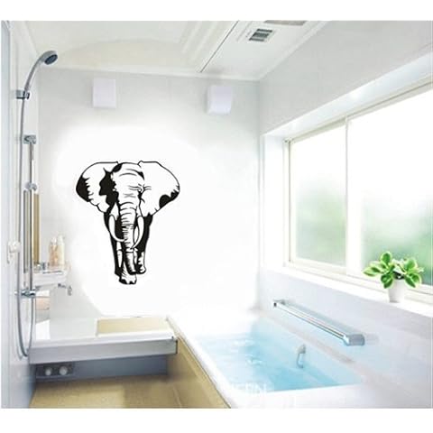 Createforlife Home Decoration Vinyl Wall Sticker Decals Mural Art Big Black Elephant Cover