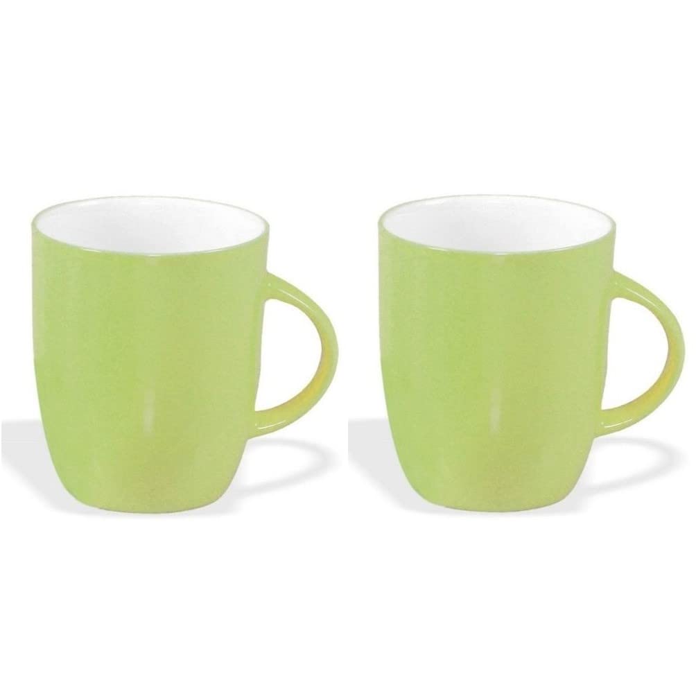Clay Craft Fine Ceramic Solid Coloured Mugs - 340 ml Each - for Home and Office Desks (Green-2PC) (B09Q1CVPCX) Amazon Price History, Amazon Price Tracker