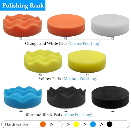 Yumzeco 25 teiliges Polieraufsatz Akkuschrauber Auto Politur Set Auto Reinigungsset mit...