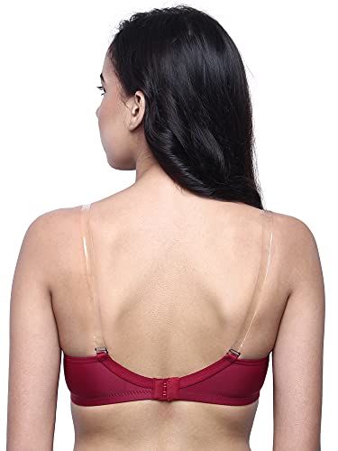 Image of INKURV Lightly Padded T-Shirt Bra for Women- Padded, Non-Wired, Full Coverage, Seamless Cups, Multiway Bra for Girls, Daily use Bra with Detachable Straps- Lily