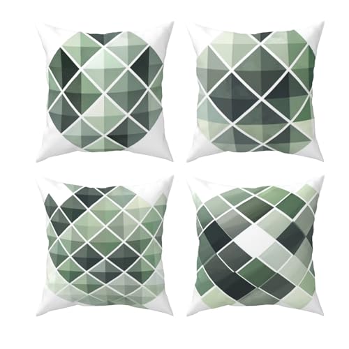Housse de coussin vert 55x55 en velours avec fermeture éclair invisible