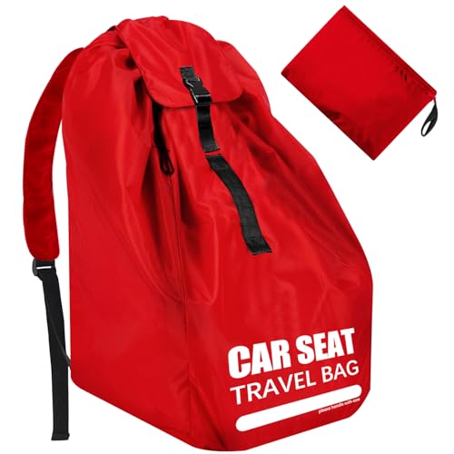 Car Seat Travel Bag for Airplane Large Car Seat Bags for Air Travel with Comfort Padded Straps Carseat Storage Bag / Backpack for Carseat Airport Carseat Cover Travel - Baby Travel Essential