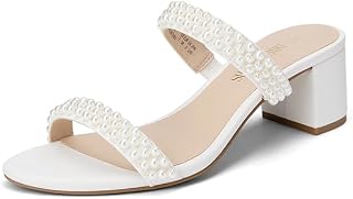 DREAM PAIRS Women's Comfort Block Slip On Mule Heels | Open Toe Slip On Chunky Low Heel Dress Pumps, Casual Summer Heeled Mules for Daily Wear, Dating & Formal Occasions