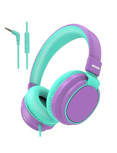 MIDOLA Kids Headphone Wired Volume Limited 85/94dB Over-Ear/On-Ear Foldable Headset with Microphone Hearing Protection Headphones for Toddler Boy Girl...