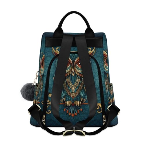 Image of ALAZA Owl Print Ethnic Backpack Purse for Women Anti Theft Fashion Back Pack Shoulder Bag
