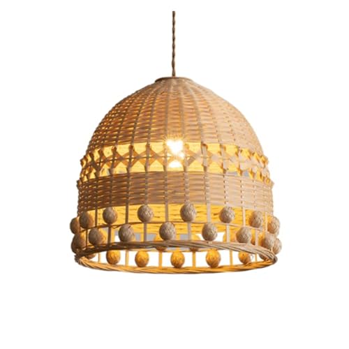 Suspension cuisine unique en osier rotin lustre panier rustique abat-jour salon café
