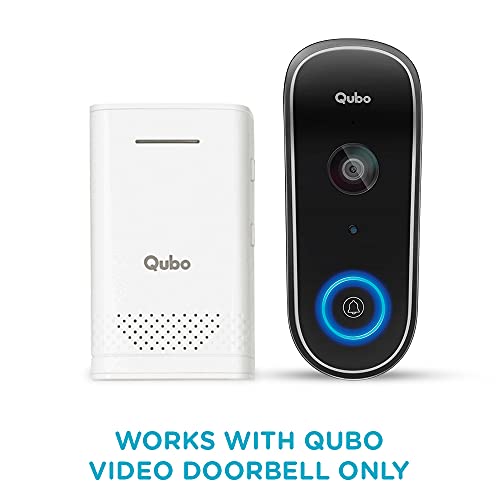 Image of QUBO Smart WiFi Wireless Video Doorbell from Hero Group | Instant Visitor Video Call on Phone | Intruder Alarm System  with Wireless Musical Chime Video Doorbell