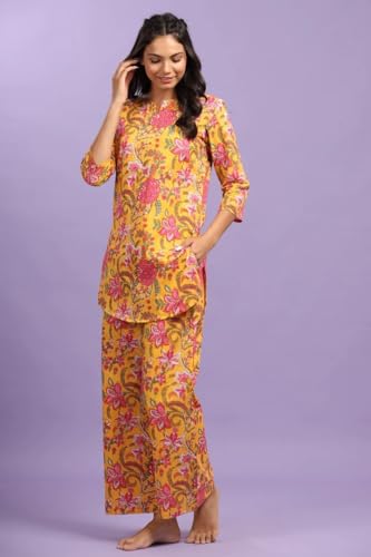 Image of Leriya Fashion Kurta Sets for Woman | Co ord Set for Women Stylish | Kurti Set for Woman | Short Kurti for Women | Kurtis | Ethnic Jaipuri Straight Kurta Set with Palazzo Pants | Salwar Suit for Party Outfits