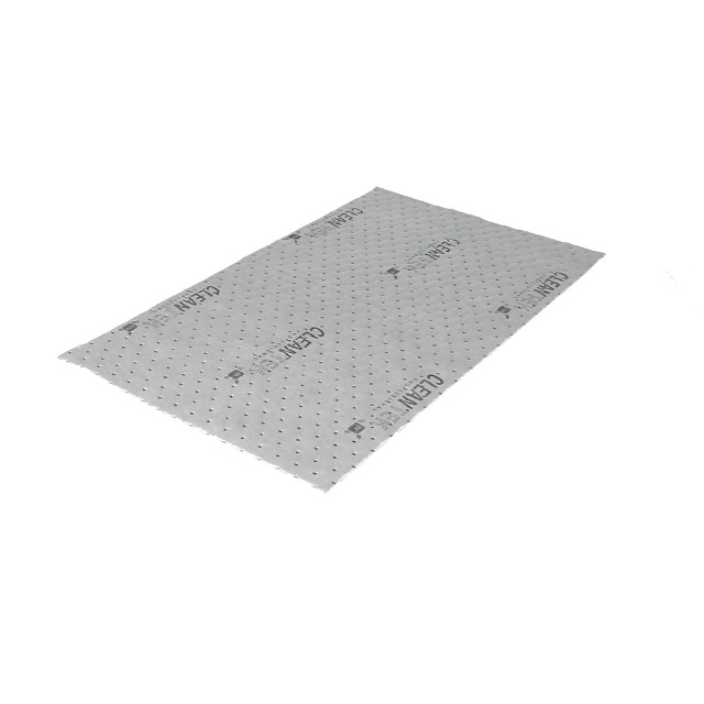 Image of Restaurantware Absorbent Pad 1 Pack of 150' x 29.9 inch Perforated Oil Absorbent Mat Roll Medium Weight Non-Flammable Gray Spill Mat for Water, Chemical Spills, Garages, Marine, Automotive, Basements