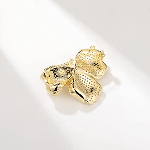 Ailonmei Elegant Pearl Flower Designer Brooch Pins Broches Costume Jewelry For Women Fashion Christmas Gift (Charming Pistil) #TOP2