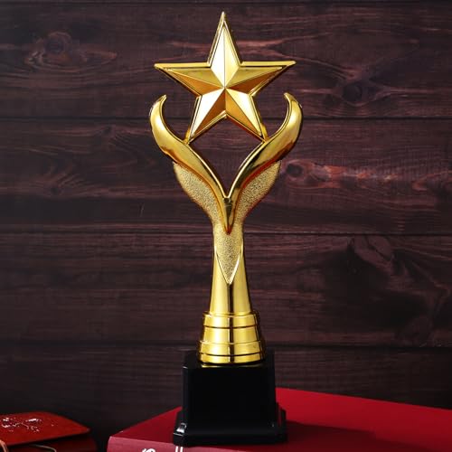 PRETYZOOM Estrela Troféu Prêmio Dourado Troféu Vencedor Troféu Troféu Decorativo Modelo Lembrancinha