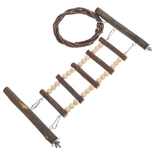 BESPORTBLE Budgie Climbing Ladder Toy Wooden Parrot Training Ladder Parakeet Step Ladder Cage Exercise Toy