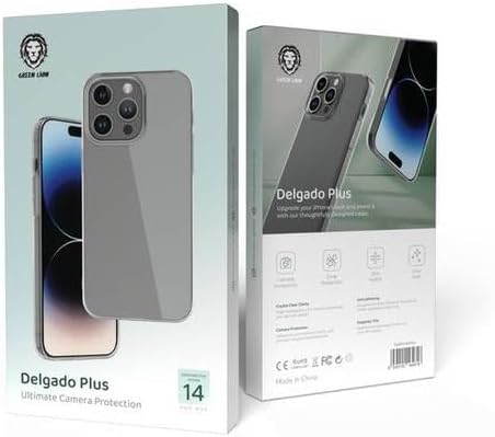 Green Lion Delgado Plus with Camera Protection Case for iPhone 14Pro Max Clear - Pack of 5 pieces