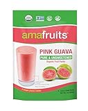 Amafruits Pink Guava/Goiaba Frozen Puree Pure & Unsweetened/Non-GMO Certified/Immunity Support / 100% Natural Superfruit / 20 Packs x 3.5oz