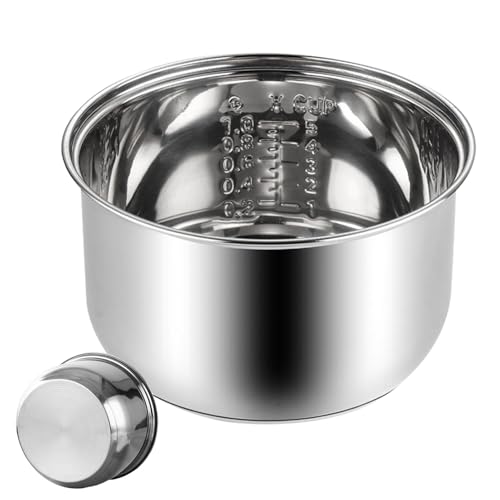 Arrocera interior de acero inoxidable, difusor eléctrico interior, olla arrocera resistente interior con revestimiento antiadherente, forro de cocina eléctrica de agarre cómodo para cocinar verduras